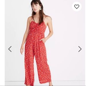 Madewell Tall Ruched Wide-Leg Jumpsuit